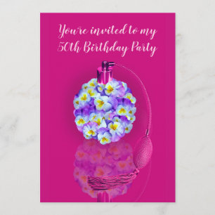 Invitation Belle fête d'anniversaire d'atomiseur de pensée
