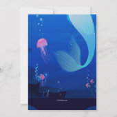 Invitation Belle Fête d'anniversaire de Sirène (Dos)