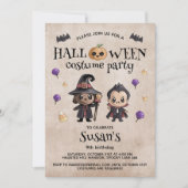 Invitation Belle fête d'anniversaire d'Halloween (Devant)