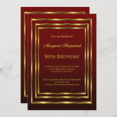 Invitation Belle fête d'anniversaire en Bourgogne (Devant / Derrière)