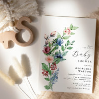 Belle Fête de Bébé aux Fleurs et au Feuillage à l'