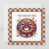 Invitation Belle fête de beignets au chocolat (Devant)