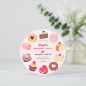 Invitation Belle fête de gâteaux sucrés (Debout devant)