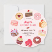 Invitation Belle fête de gâteaux sucrés (Devant)