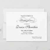 Invitation Belle Fête de l'mariée Aqua et White Luxe (Dos)