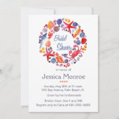 Invitation Belle Fête de l'mariée de plage Sea Wreath Waterco (Devant)