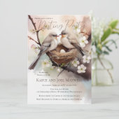 Invitation Belle fête de nidification des oiseaux Baby shower (Debout devant)