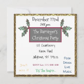 Invitation Belle fête de Noël pour tous (Dos)