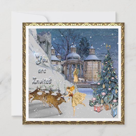 Invitation Belle fête de Noël pour tous (Devant)