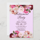 Invitation Belle fête de retraite de bouquet floral (Devant)