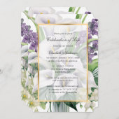 Invitation Belle fête des funérailles florales (Devant / Derrière)