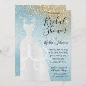 Invitation Belle Fête des mariées - Bleu Bébé (Devant / Derrière)