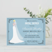 Invitation Belle Fête des mariées Blonde Bride (Debout devant)