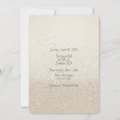 Invitation Belle Fête des mariées crème et parapluie rose (Dos)