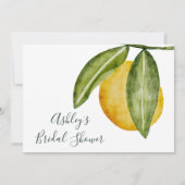 Invitation Belle Fête des mariées d'aquarelle de citron (Dos)