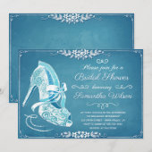 Invitation Belle Fête des mariées de chaussures Lace Bride's (Devant / Derrière)