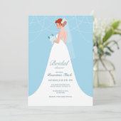 Invitation Belle Fête des mariées de mariée (Debout devant)