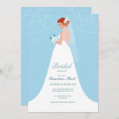 Invitation Belle Fête des mariées de mariée (Devant / Derrière)