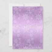 Invitation Belle Fête des mariées de neige hivernale - violet (Dos)