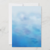 Invitation Belle Fête des mariées de plage Aquarelle - bleu (Dos)