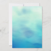 Invitation Belle Fête des mariées de plage Aquarelle turquois (Dos)