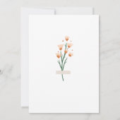 Invitation Belle Fête des mariées Fleur sauvage couleur rose (Dos)