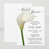 Invitation Belle Fête des mariées Florale blanche Calla Lily (Devant / Derrière)