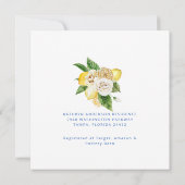 Invitation Belle Fête des mariées Florale Méditerranéenne II (Dos)