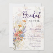 Invitation Belle Fête des mariées florale romantique florissa (Devant)