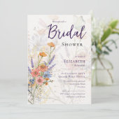 Invitation Belle Fête des mariées florale romantique florissa (Debout devant)