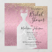 Invitation Belle Fête des mariées - Joli rose (Devant / Derrière)