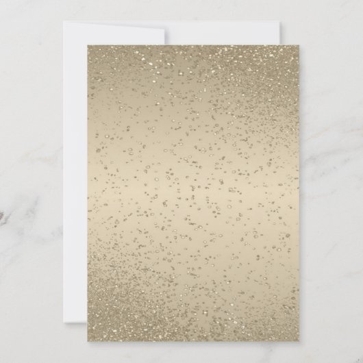 Invitation Belle Fête des mariées - Or (Dos)