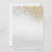 Invitation Belle Fête des mariées - Parties scintillant blanc (Dos)