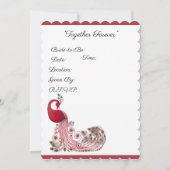 Invitation Belle Fête des mariées Peacock (Dos)