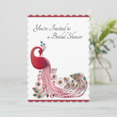 Invitation Belle Fête des mariées Peacock (Debout devant)