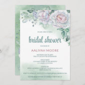 Invitation Belle Fête des mariées Rose Aquarelle Delicate (Devant / Derrière)