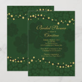 Invitation Belle Fête des mariées Shamrock irlandaise moderne (Devant / Derrière)