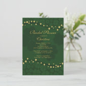 Invitation Belle Fête des mariées Shamrock irlandaise moderne (Debout devant)