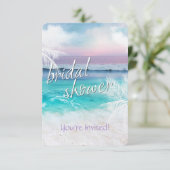 Invitation BELLE Fête des mariées TROPICALE DE L'OCÉAN SOLEIL (Debout devant)