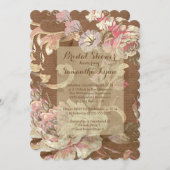 Invitation Belle Fête des mariées Vintage (Devant / Derrière)