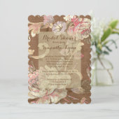 Invitation Belle Fête des mariées Vintage (Debout devant)