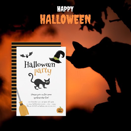Invitation Belle fête d'Halloween