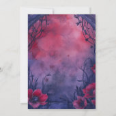 Invitation Belle fête d'Halloween Arc Rouge Bleu (Dos)