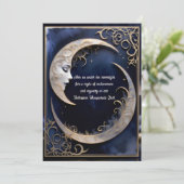 Invitation Belle fête d'Halloween Crescent Moon (Debout devant)