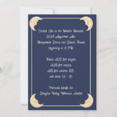 Invitation Belle fête d'Halloween Crescent Moon (Dos)