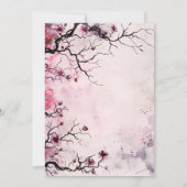 Invitation Belle fête d'Halloween rose Arbre Floral (Dos)