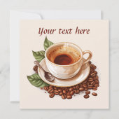 Invitation Belle fête du café ajouter du texte (Devant)