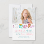 Invitation Belle fille sommeil fête sommeil sur l'invitation (Devant)