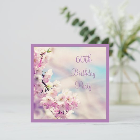 Invitation Belle Fleur 60e anniversaire (Debout devant)