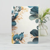 Invitation Belle fleur aquarelle (Debout devant)